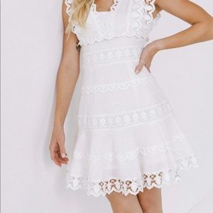 Endless Rose White Lace Mini Dress
